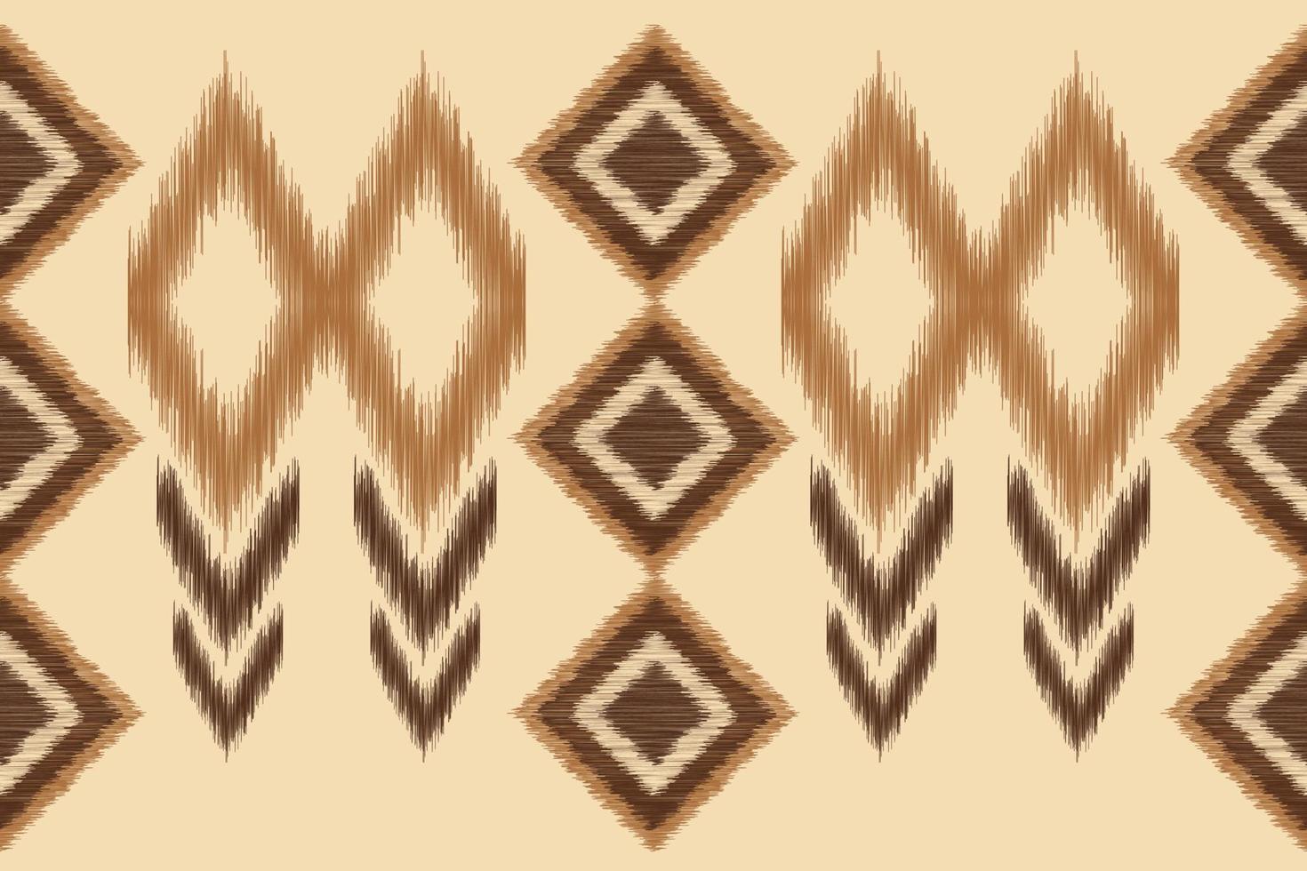 étnico ikat tecido padronizar geométrico estilo.africano ikat bordado étnico oriental padronizar Castanho creme fundo. resumo,vetor,illustration.for textura,vestuário,embrulho,decoração,tapete. vetor