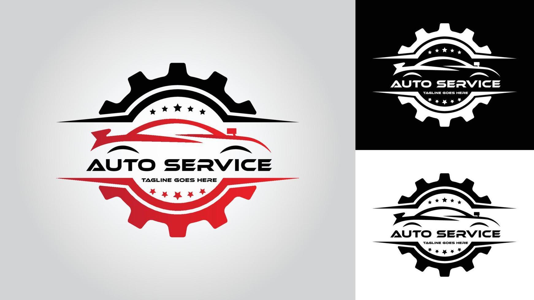 auto serviço o negócio vetor logotipo Projeto