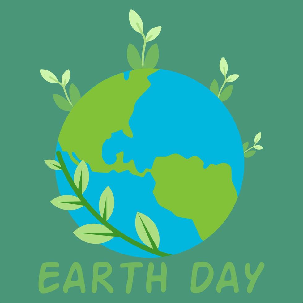 feliz terra dia. vetor ilustração do internacional mãe terra dia. Projeto para terra dia celebração ou de Meio Ambiente preocupações. verde mundo do natureza. Salve  a mundo Projeto poster