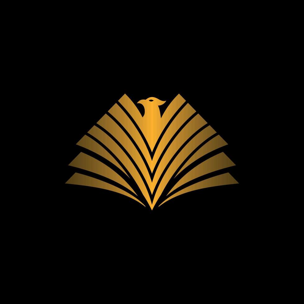 vôo Águia livro luxo moderno logotipo vetor