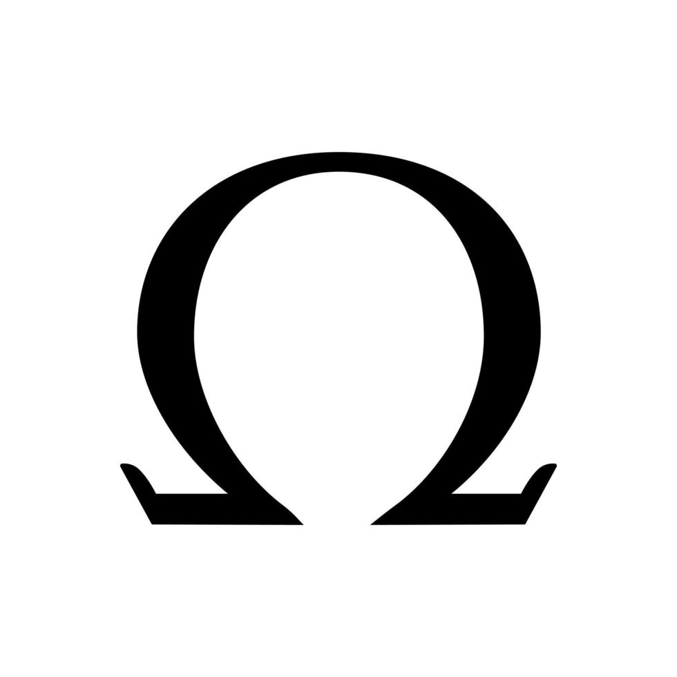 ómega logotipo. editorial vetor ilustração