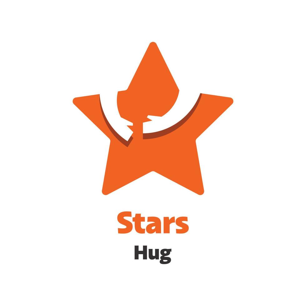 estrelas abraço logotipo vetor