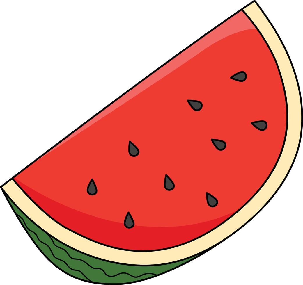 ilustração de clipart colorida de desenho de fruta maçã vetor