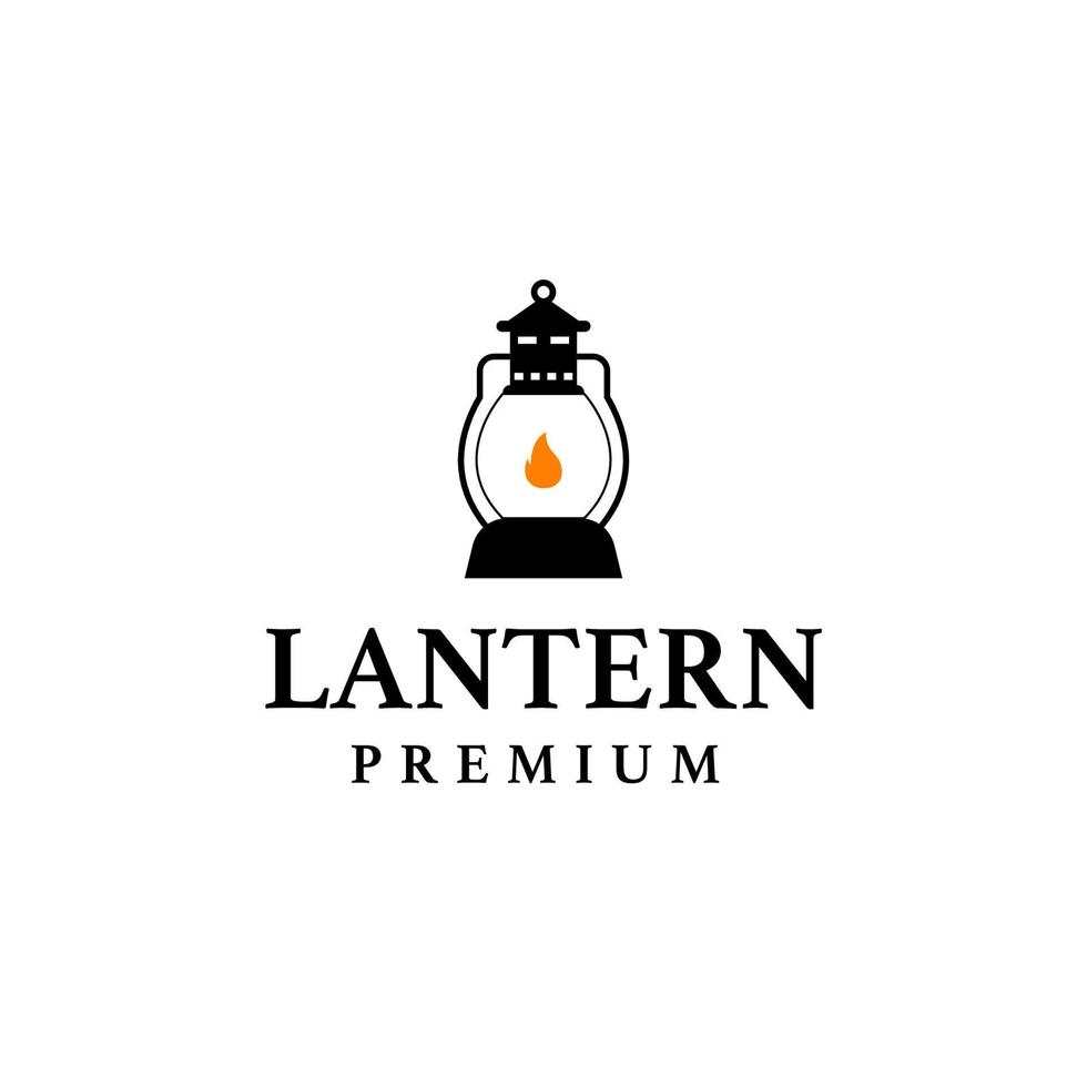 vetor lanterna clássico luminária logotipo Projeto conceito ilustração idéia