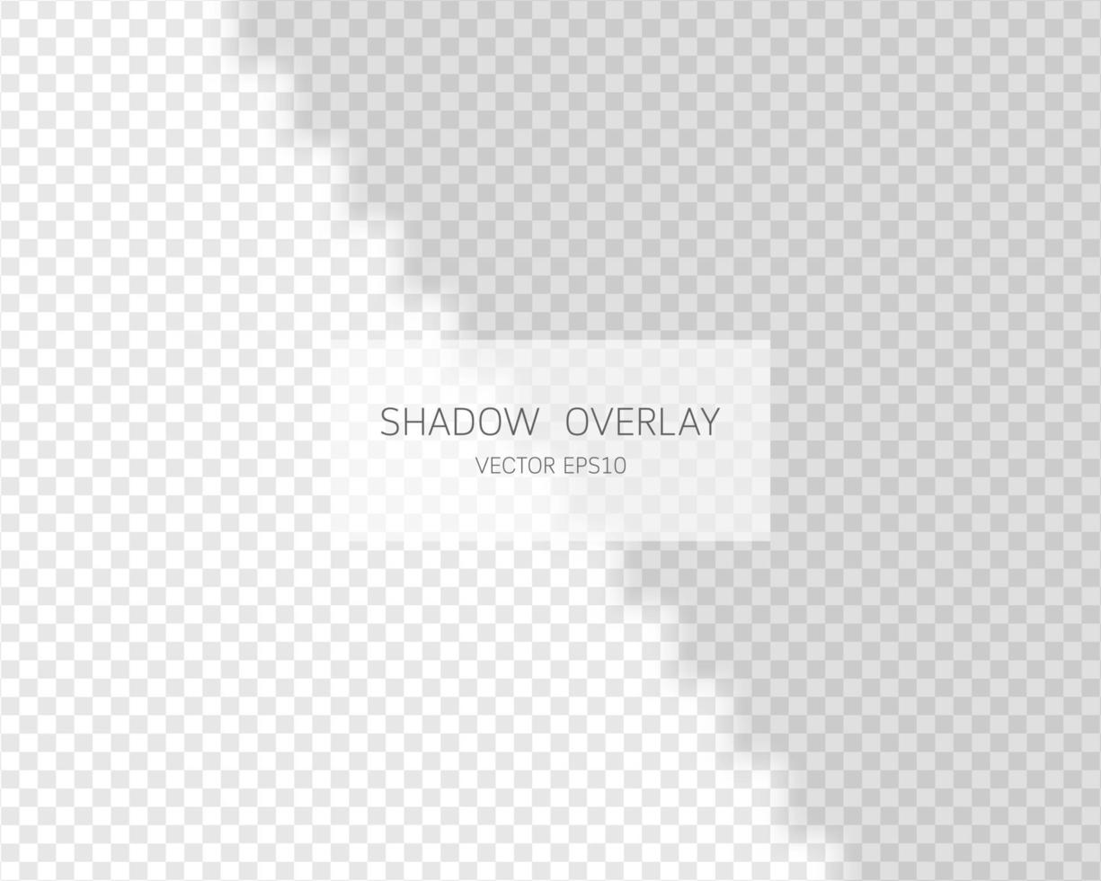 efeito de sobreposição de sombra. sombras naturais da janela isolada em fundo transparente. ilustração vetorial. vetor