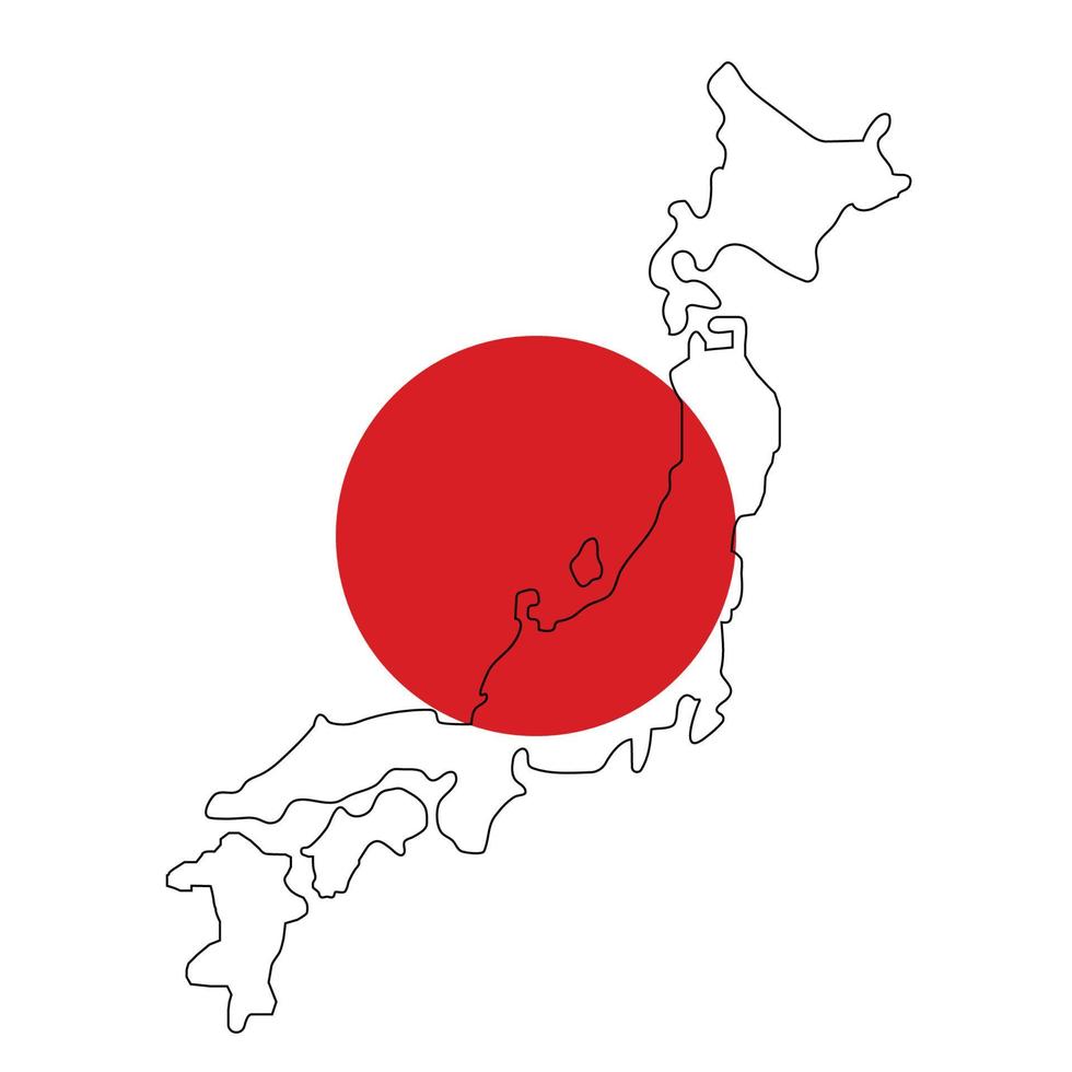 ícone do mapa do japão vetor