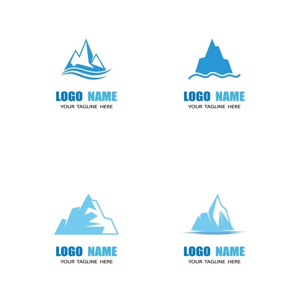 modelo de logotipo iceberg vetor