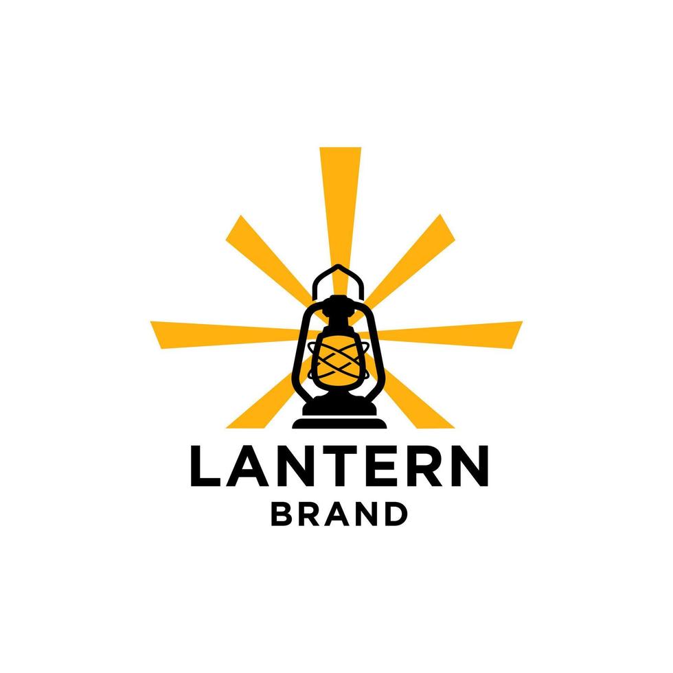 gás lanterna luminária com brilhante luz logotipo ícone vetor Projeto ilustração dentro simples estilo.