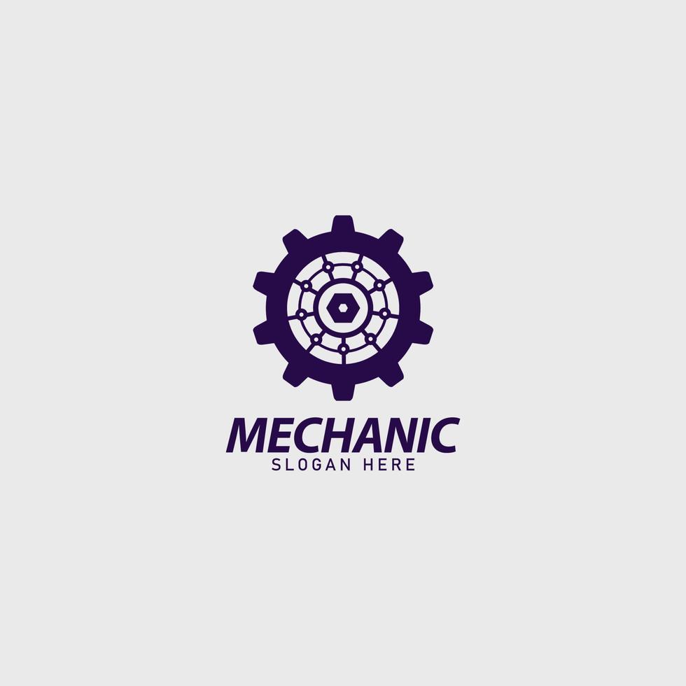 mecânico companhia marca logotipo simples Projeto idéia vetor