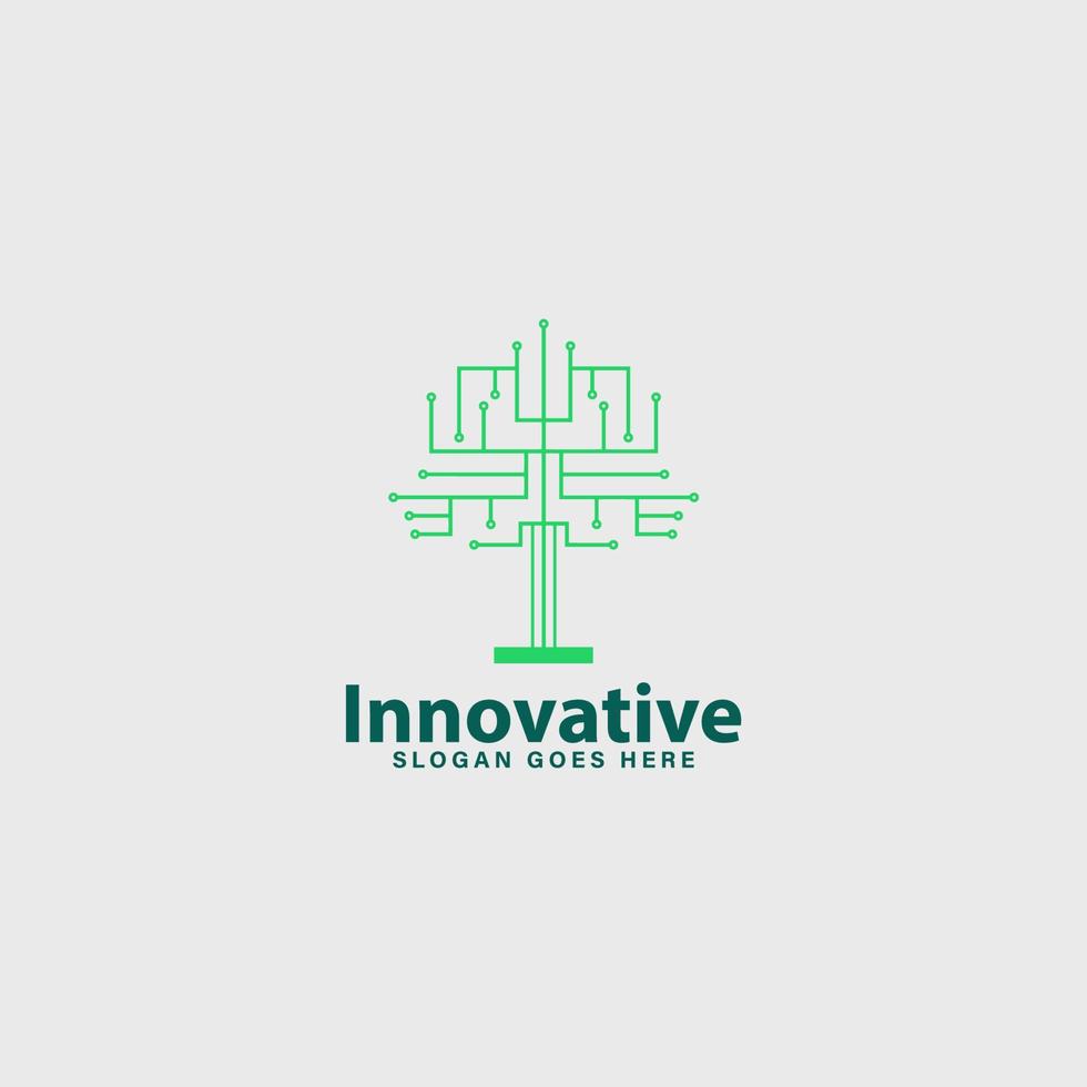 Inovativa tecnologia companhia logotipo moderno estilo vetor