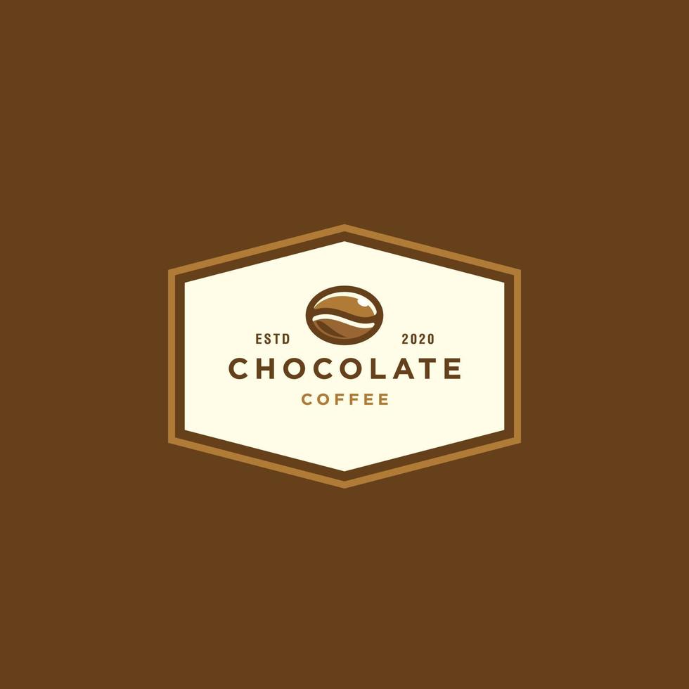 insígnia uma xícara de café com design de ícone de vetor de logotipo de selo de linha natural de feijão em estilo moderno moderno moderno minimalista vintage, ícone de barra de café premium