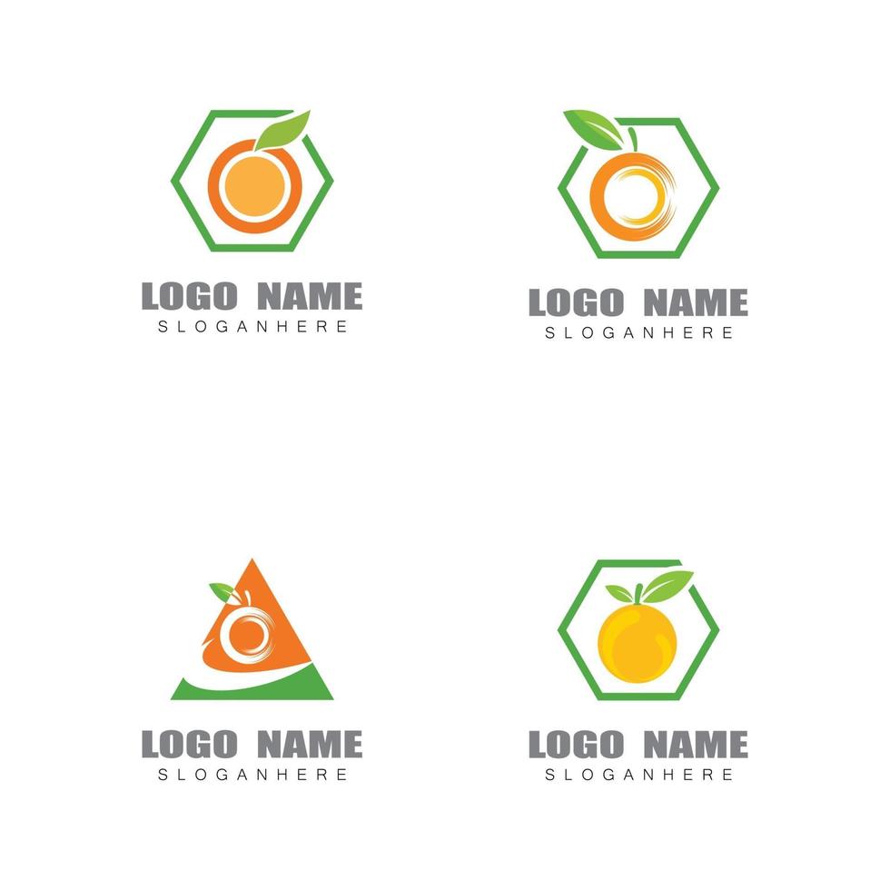 design de logotipo laranja vetor