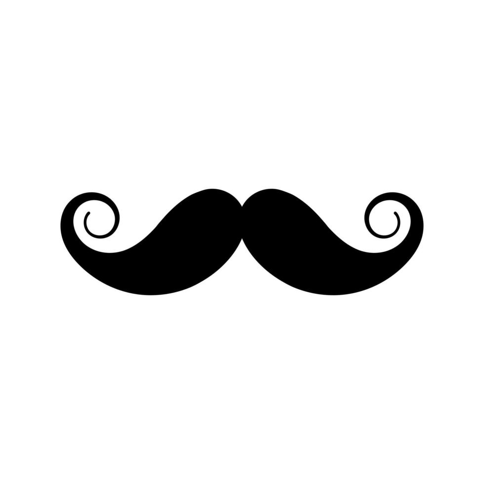 bigode vetor ícone. barbearia ilustração placa. corte de cabelo símbolo ou logotipo.