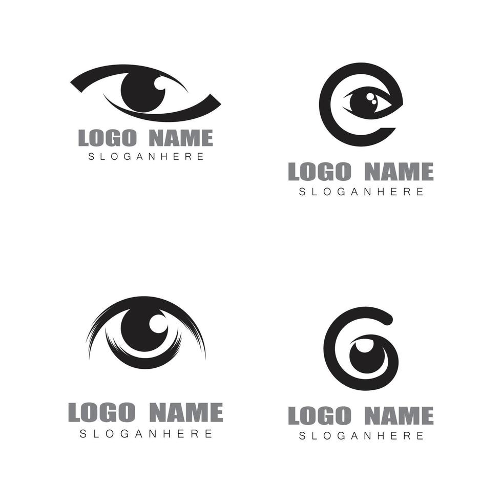 design de logotipo de vetor para cuidados com os olhos