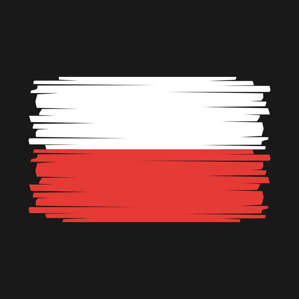 vetor de bandeira da polônia