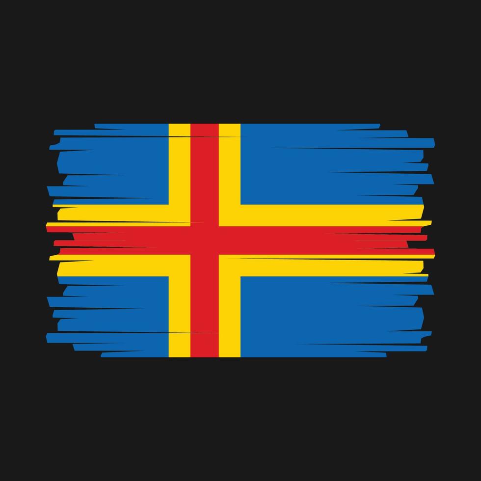 vetor de bandeira das ilhas aland