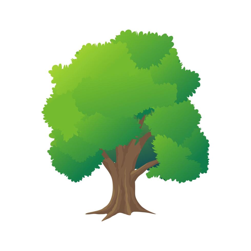 árvore ícones definir. desenho animado vetor ícones para rede isolado em branco fundo. conjunto vetor ilustração.