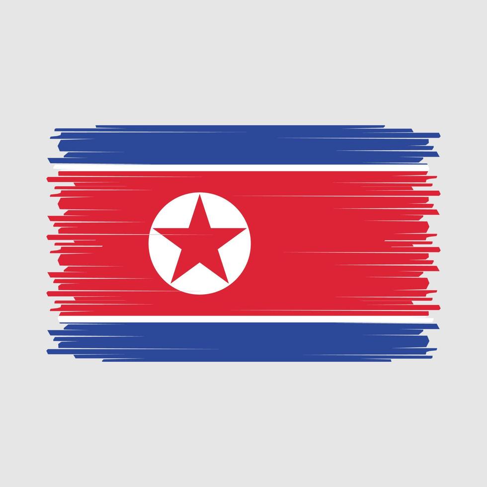 vetor de bandeira da coreia do norte