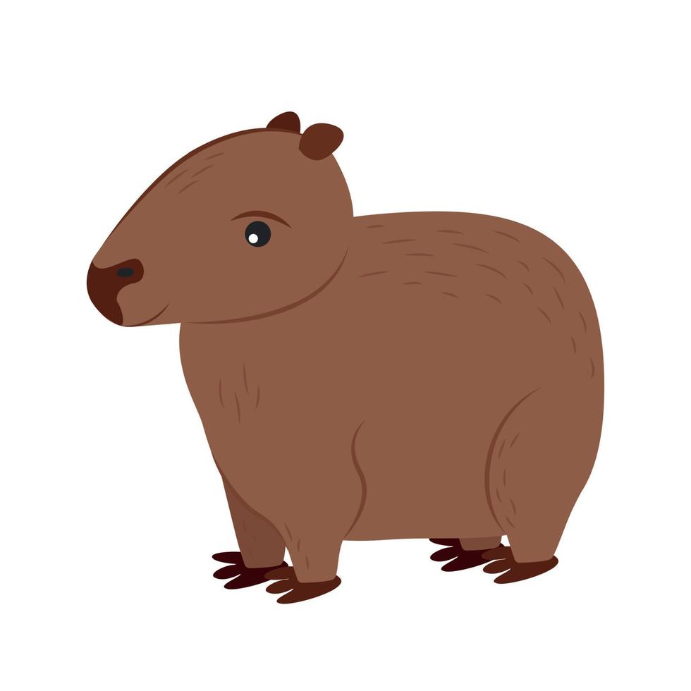 ilustração do uma capivara. roedor capivara personagem vetor