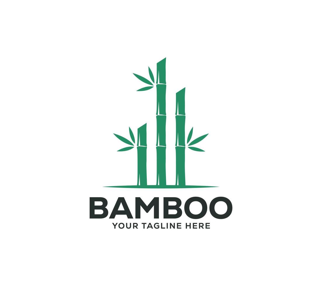 bambu logotipo Projeto em branco fundo, vetor ilustração.