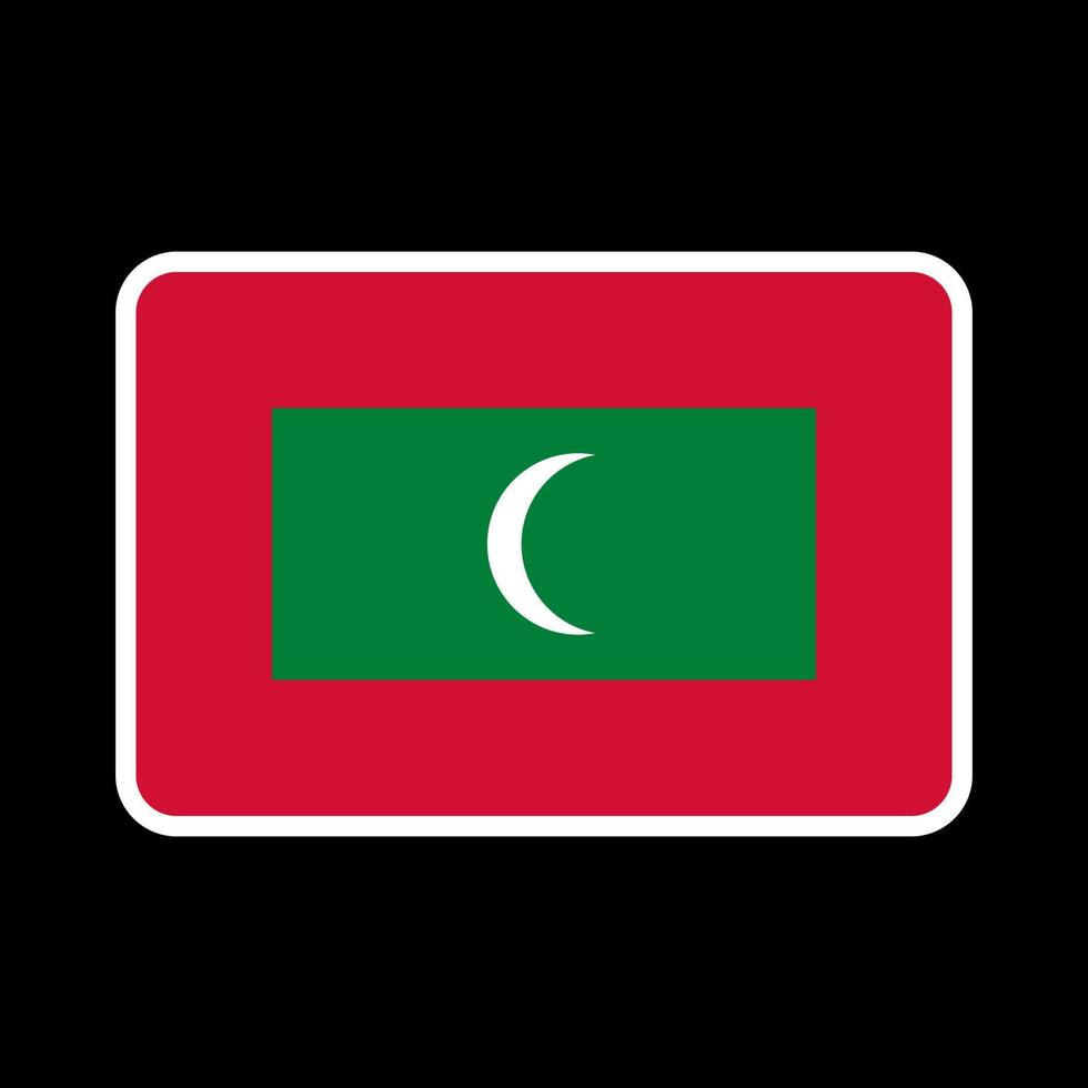 bandeira das maldivas, cores oficiais e proporção. ilustração vetorial. vetor