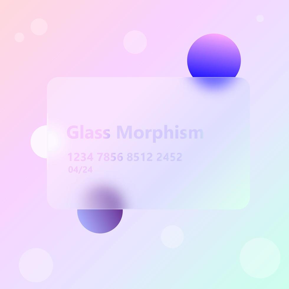 ilustração com a efeito do fosco vidro. Novo trend.glassmorphism.vector vetor