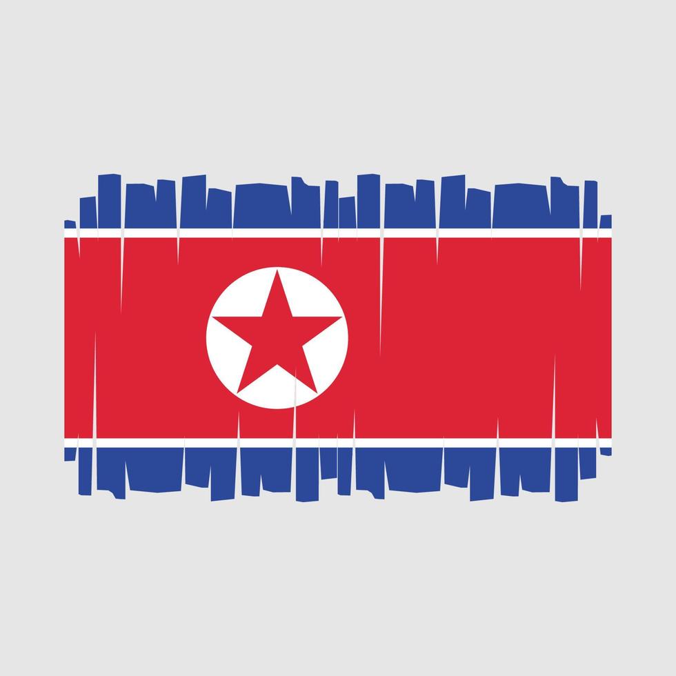 vetor de bandeira da coreia do norte