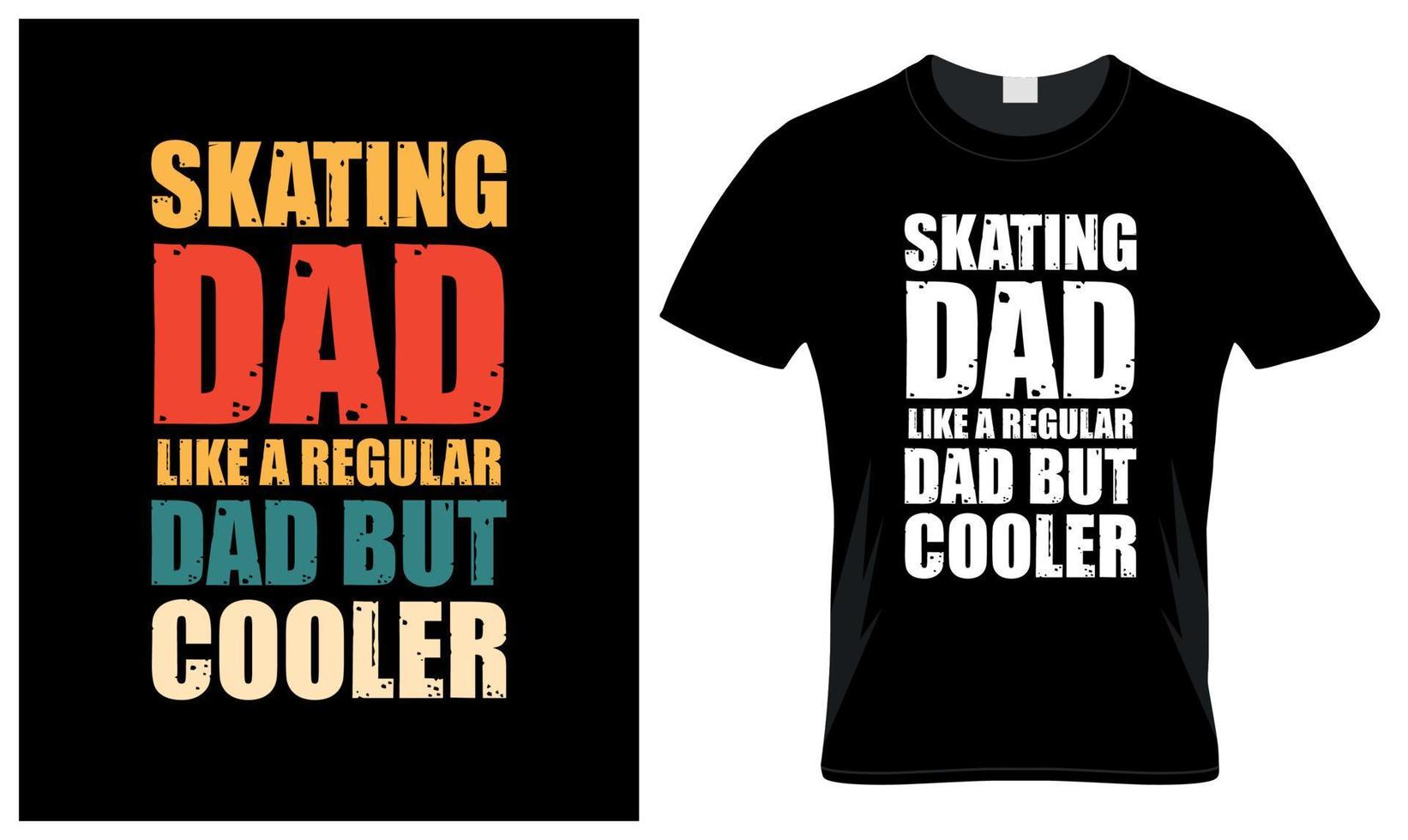 patinação Papai amante do pai dia vintage camiseta Projeto vetor