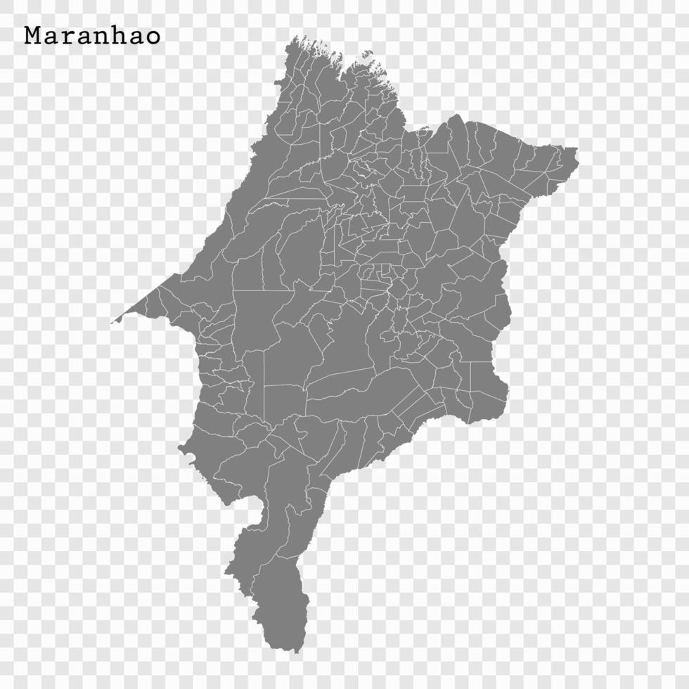 Alto qualidade mapstate do Brasil vetor