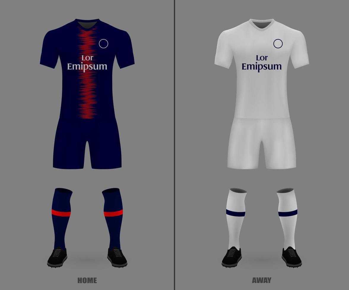 futebol kit , camisa modelo vetor