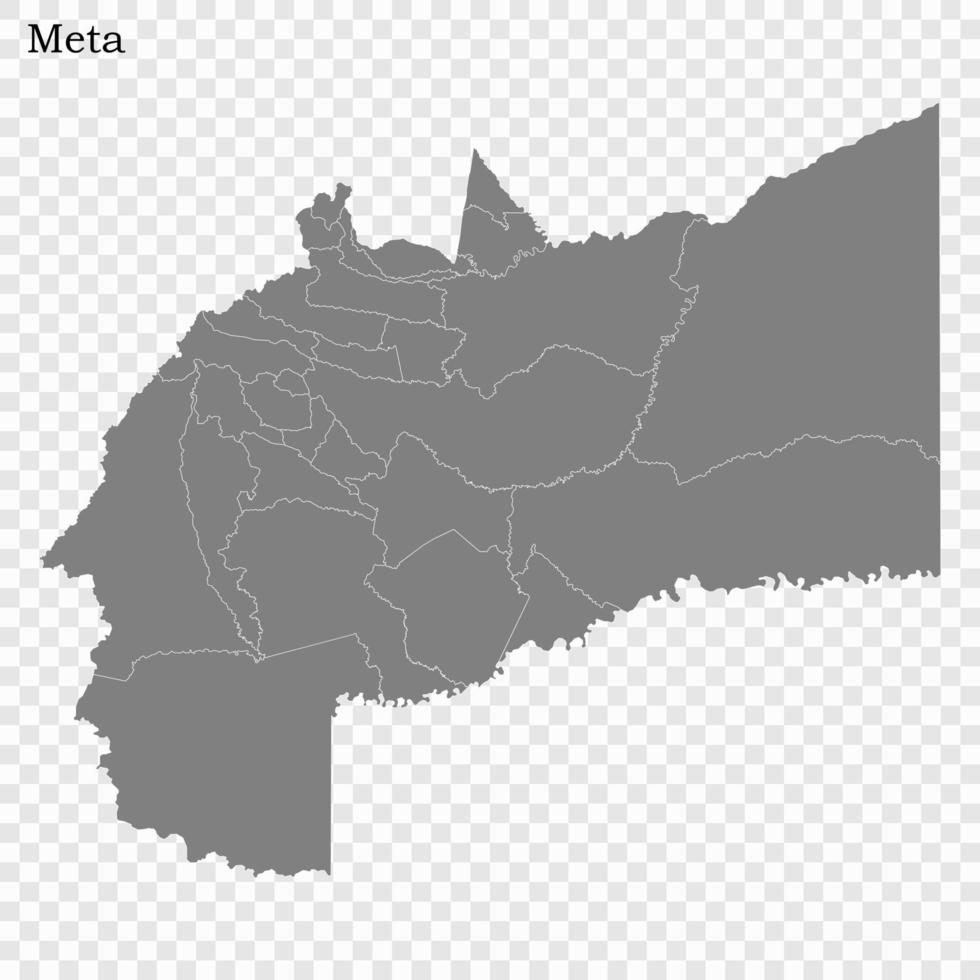 Alto qualidade mapa é uma Estado do Colômbia vetor