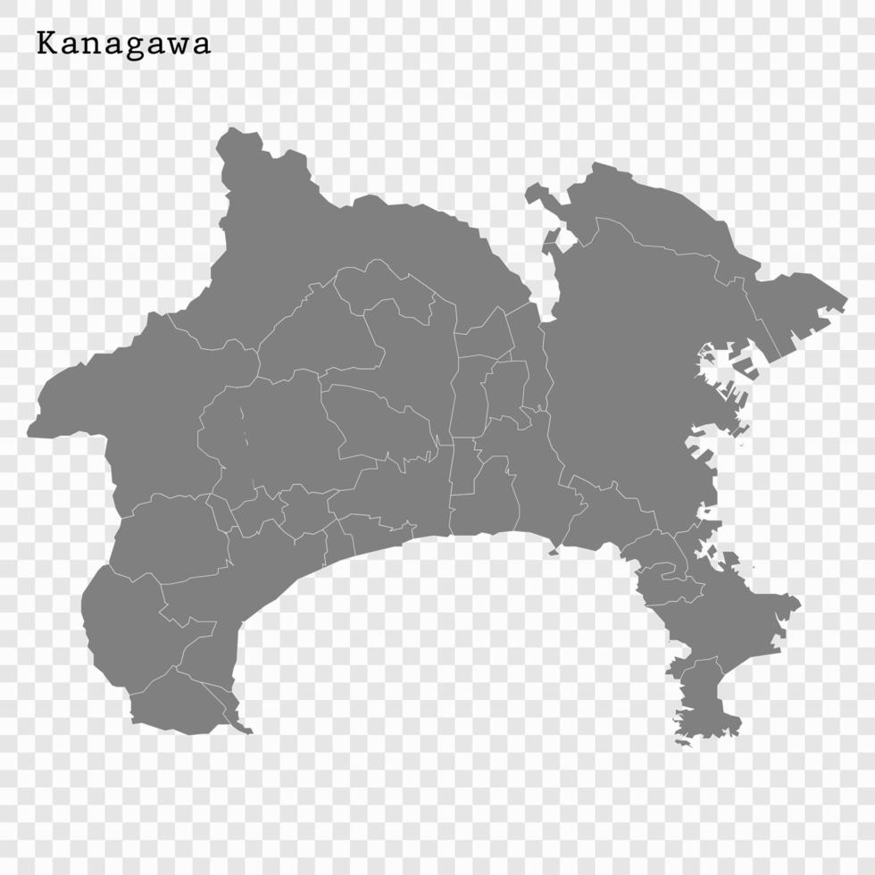 Alto qualidade mapa prefeitura do Japão vetor