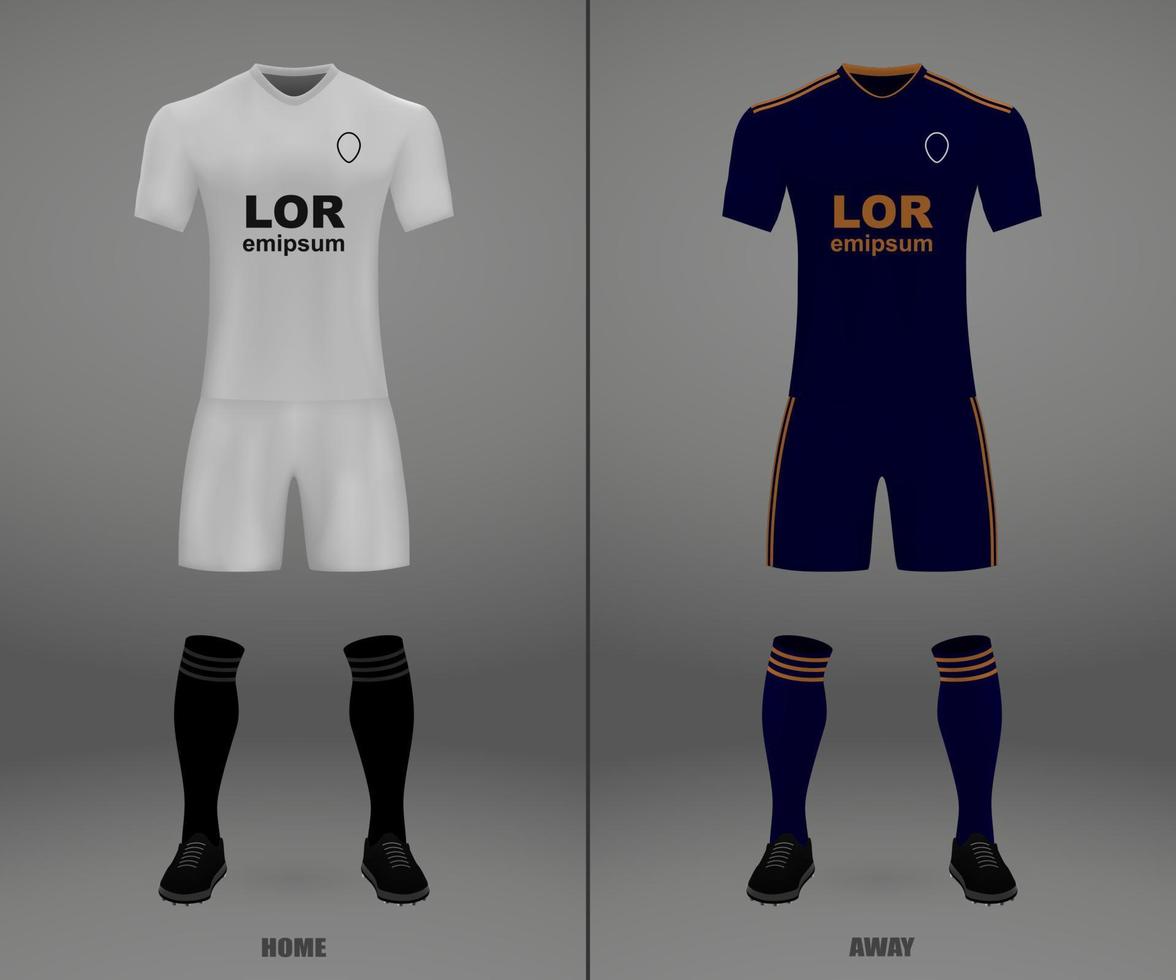 futebol kit 2018-19, camisa modelo para futebol jérsei. vetor