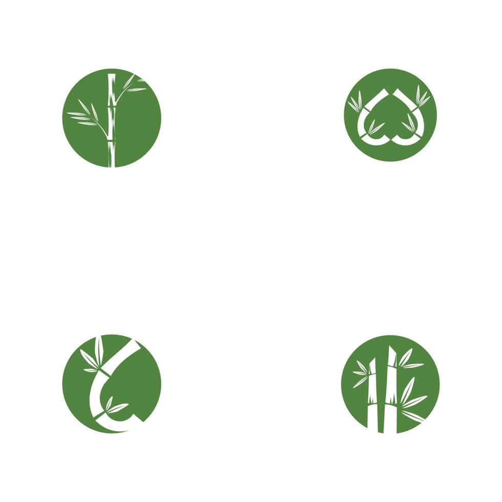 modelos de logotipo de bambu vetor
