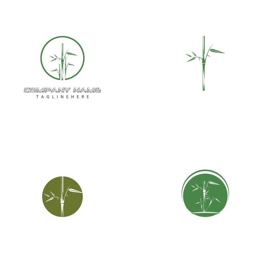 modelos de logotipo de bambu vetor