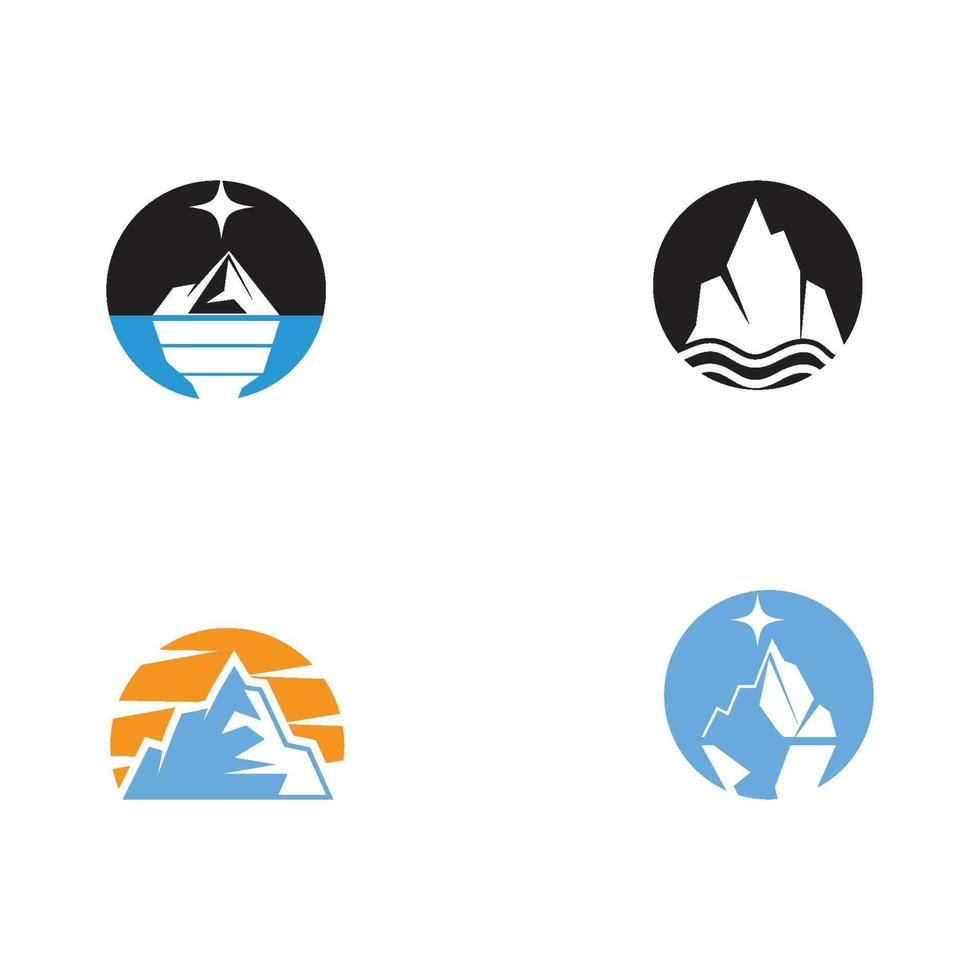 modelos de logotipo de símbolo de iceberg vetor
