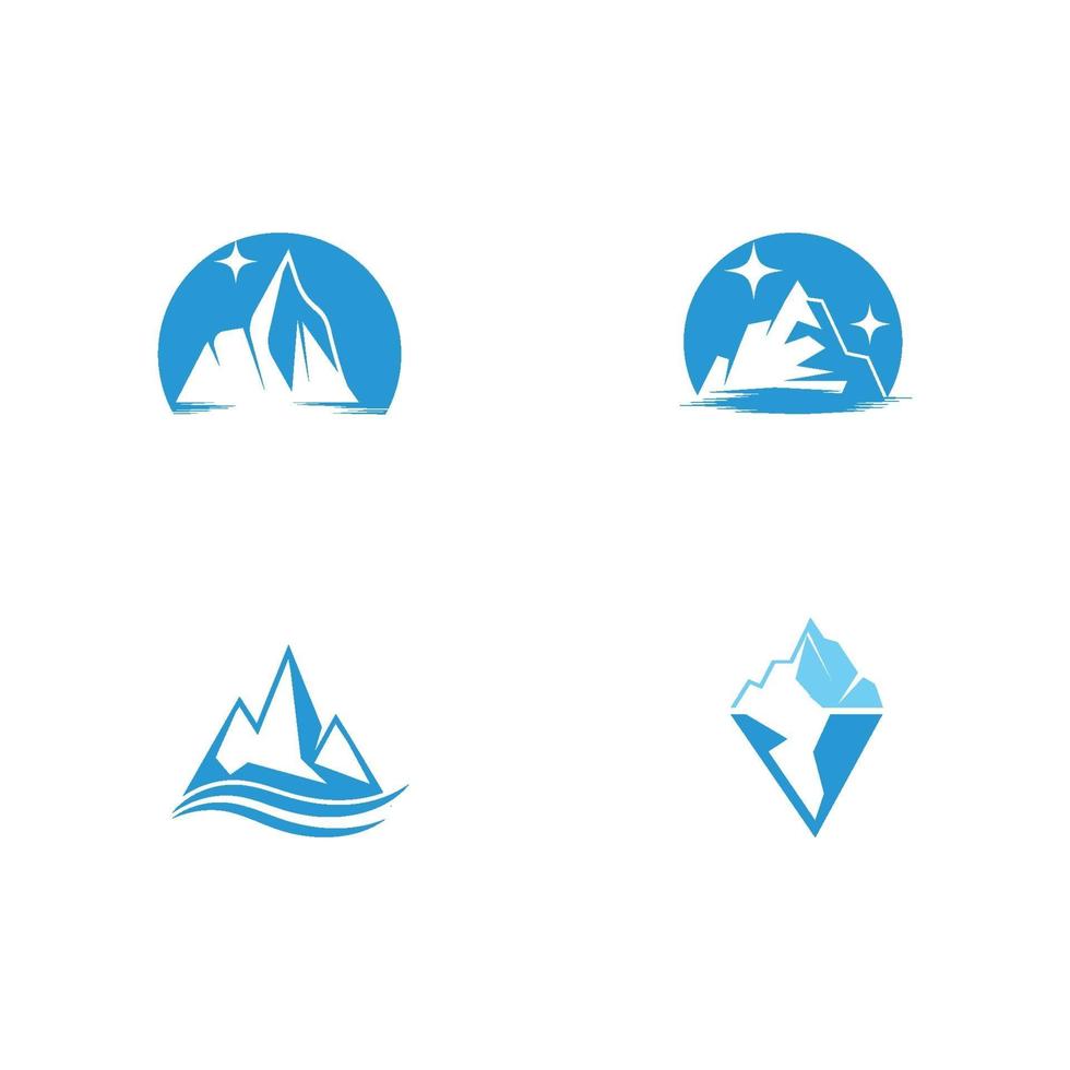 modelos de logotipo de símbolo de iceberg vetor