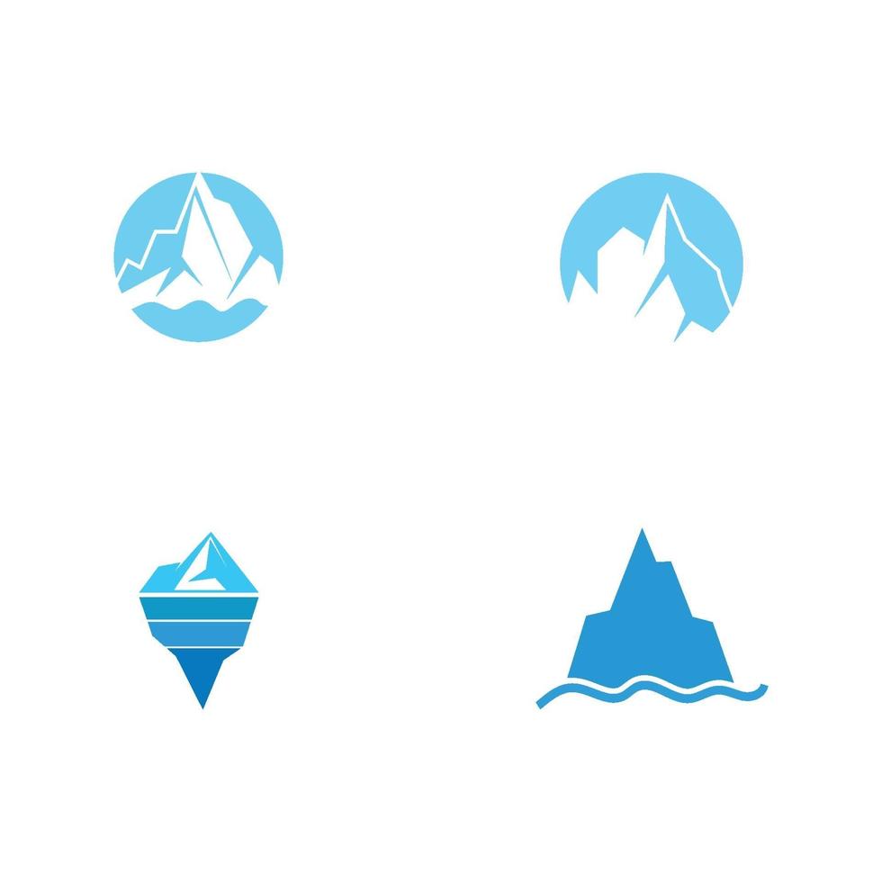 modelos de logotipo de símbolo de iceberg vetor