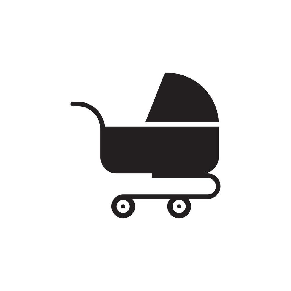 bebê carrinho de criança vetor para ícone local na rede Internet, ui essencial, símbolo, apresentação
