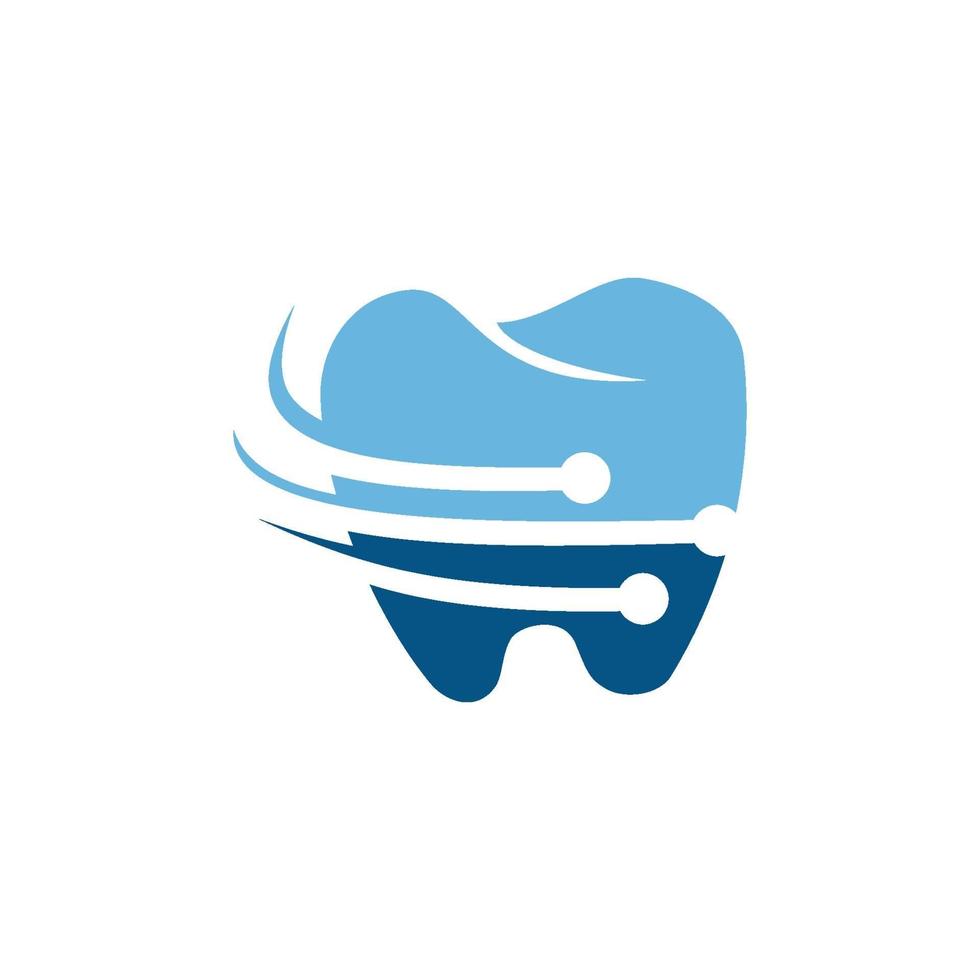 modelo de vetor de logotipo dentário logotipo dente desenho abstrato