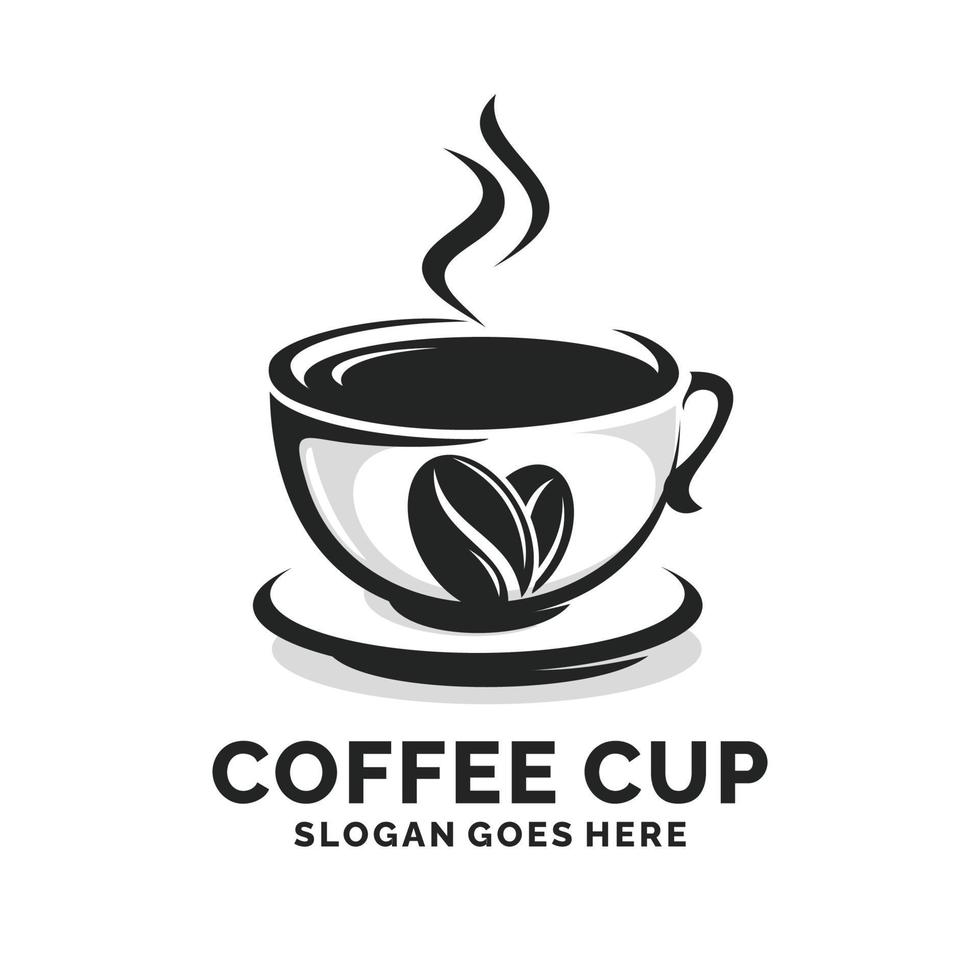 ilustração de design de logotipo de cafeteria vetor