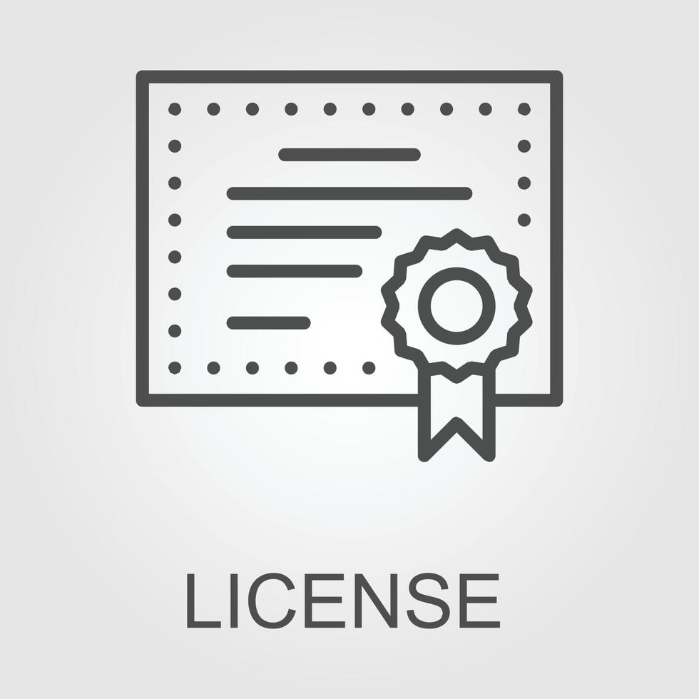 certificado ícone dentro plano estilo. licença crachá vetor ilustração em branco isolado fundo. vencedora medalha o negócio conceito.