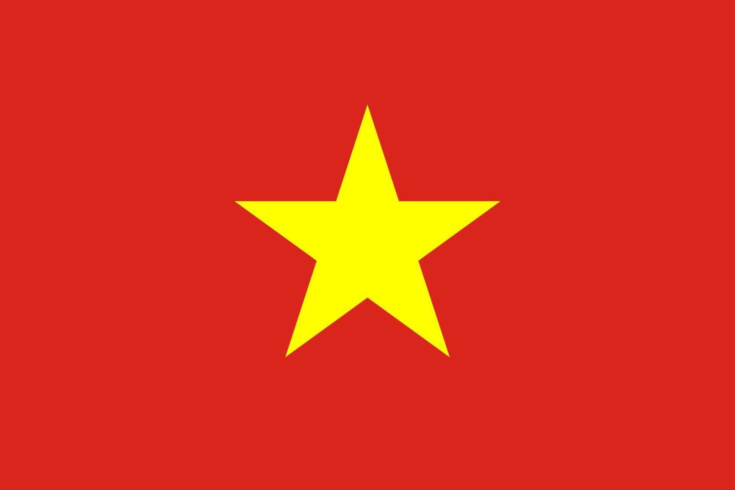 bandeira do Vietnã. vetor. preciso dimensões, elementos proporções e cores.vietnam bandeira país vetor Ásia vietnamita