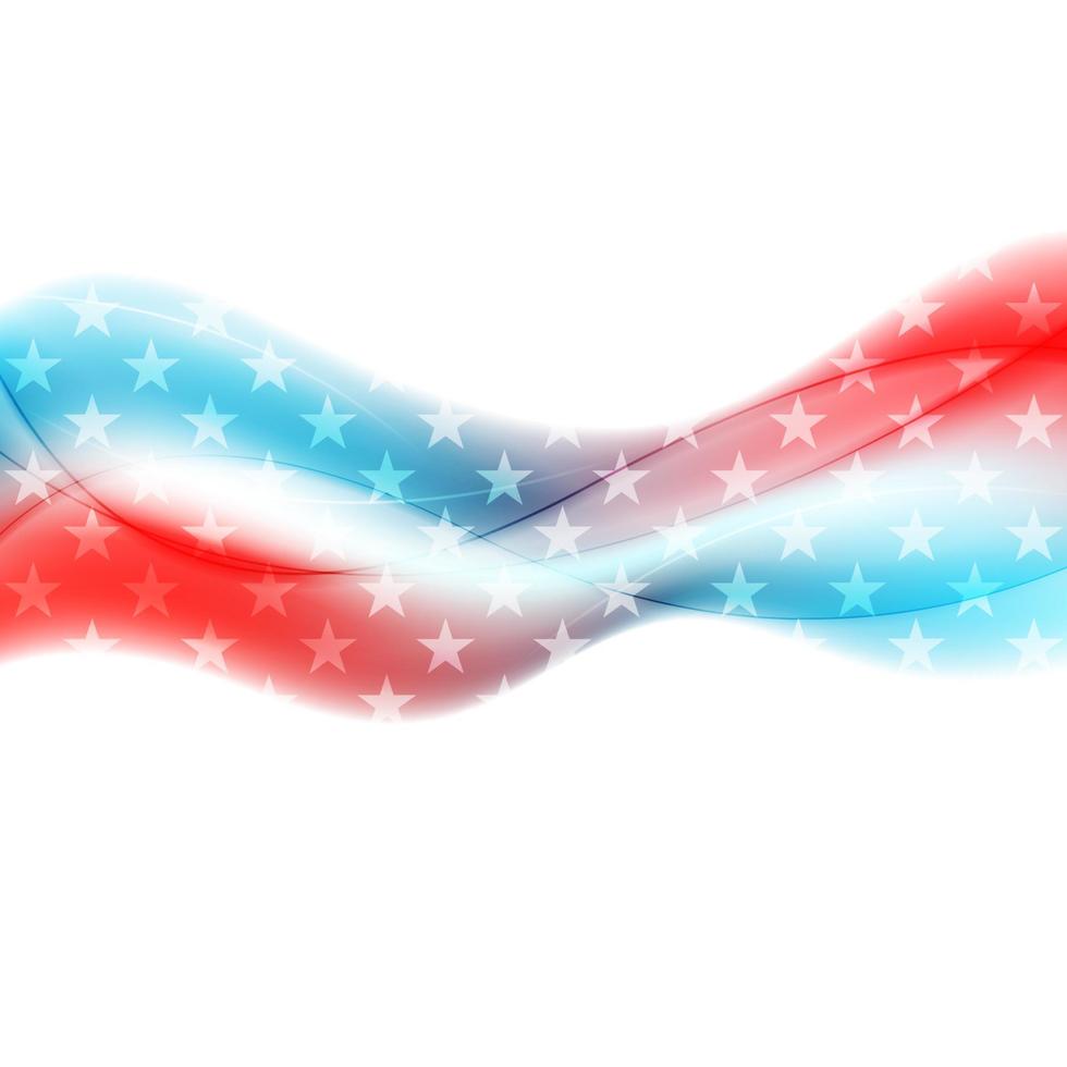 EUA bandeira cores e estrelas abstrato ondulado americano fundo vetor