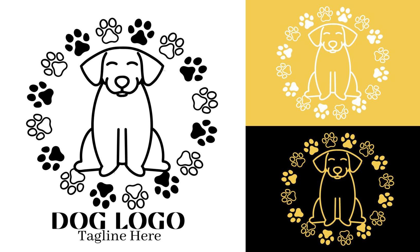 cachorro logotipo vetor Projeto ilustração, marca identidade emblema