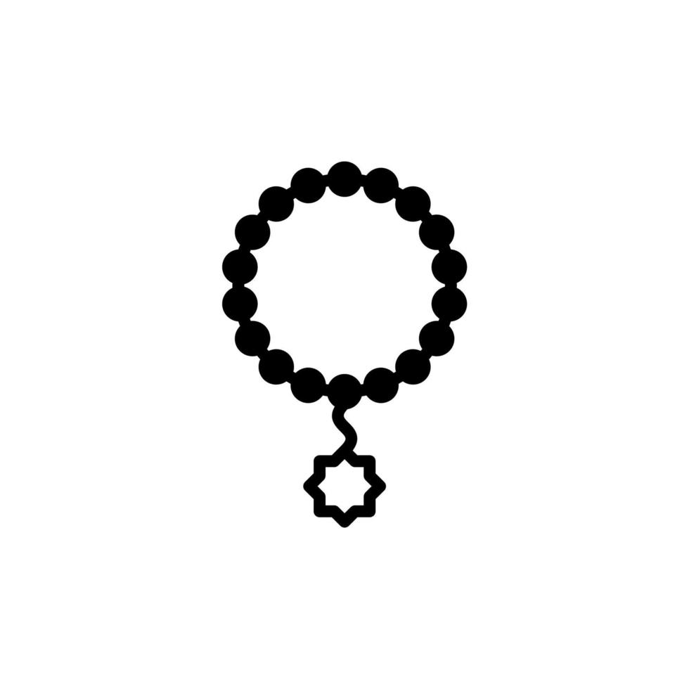 vetor ilustração do tasbih ícone com glifo estilo.