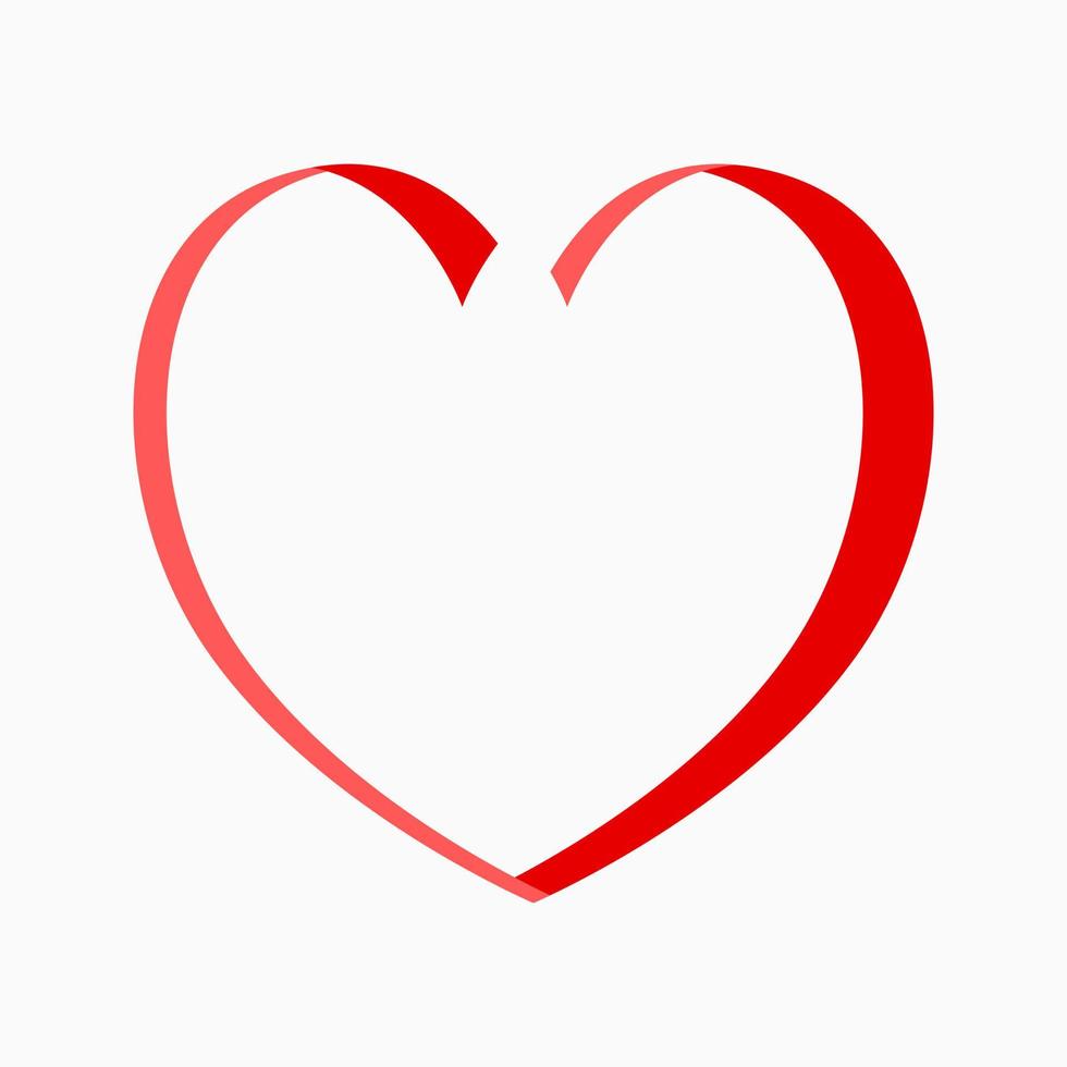ícone de coração romântico vetor design plano em estilo moderno para celebração de casamento