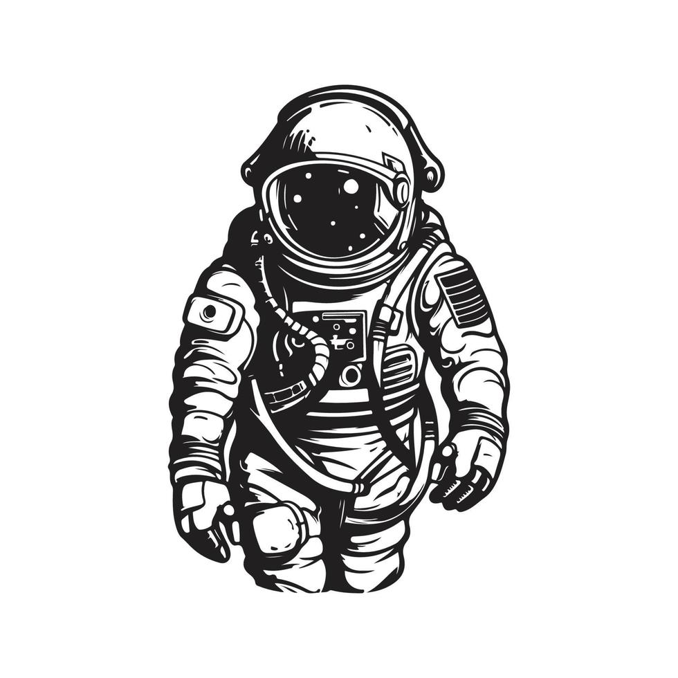 astronauta, vetor conceito digital arte, mão desenhado ilustração