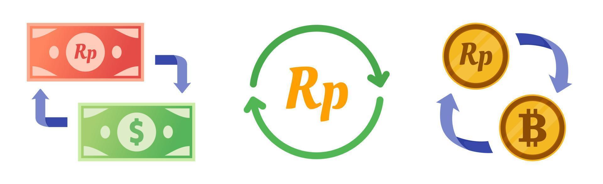 indonésio rupia estrangeiro moeda e criptografia troca vetor