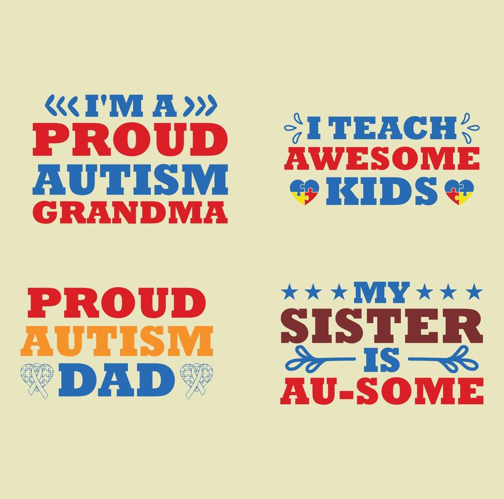 autismo citar camiseta Projeto vetor